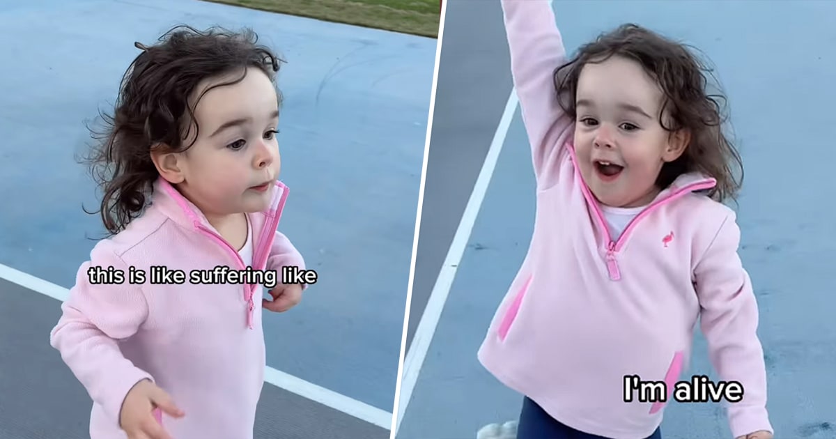 Una niña de 3 años describe correr perfectamente en un video viral: 'Esto es, como, sufrimiento'